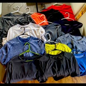 Men’s Lululemon short-sleeve shirts.  13 shirts/assorted colors.